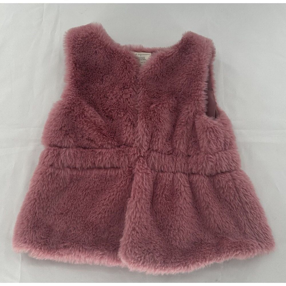 First Impressions Pink Faux Fur Vest Size 24 months New With‎ Tags